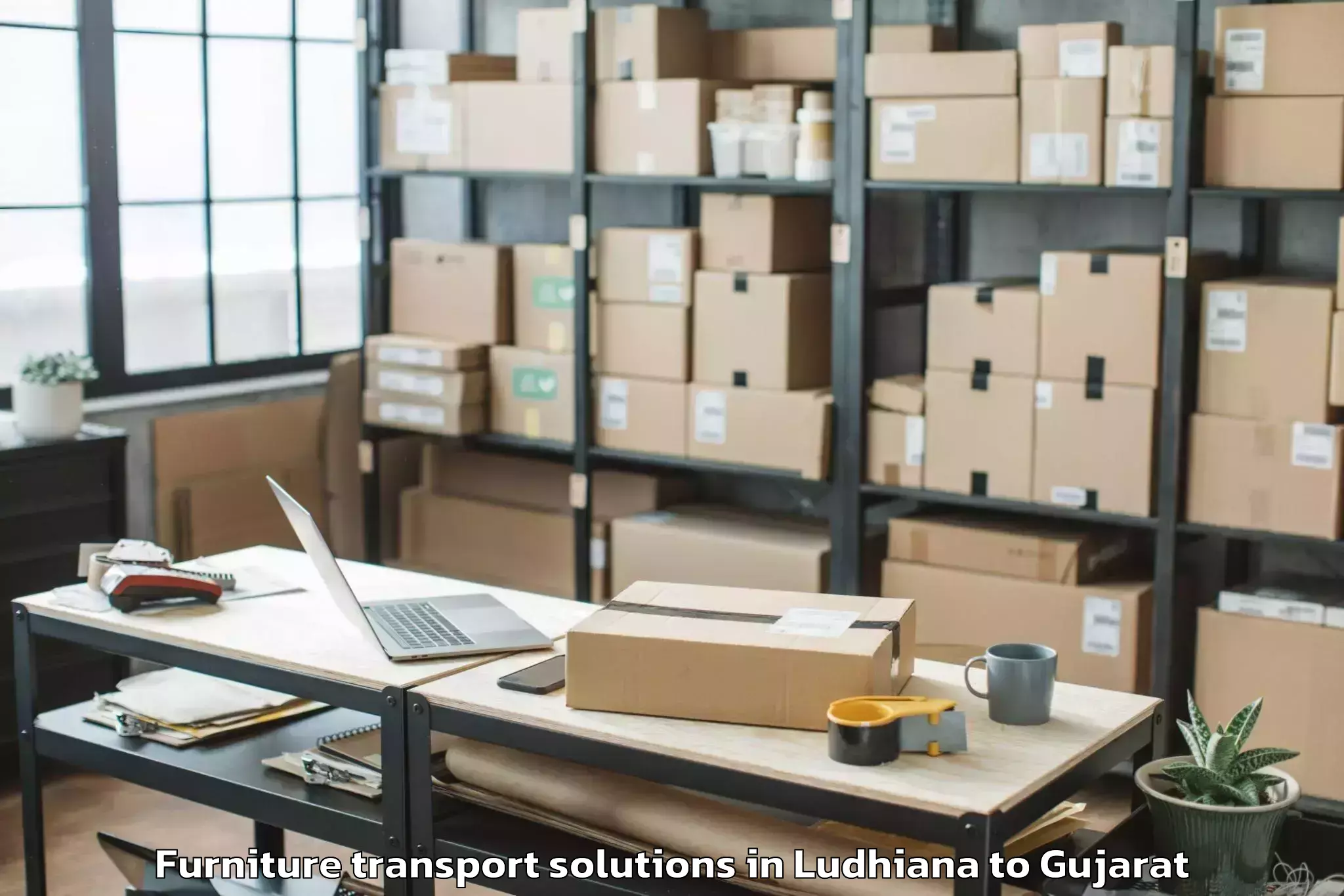 Top Ludhiana to Godhra Furniture Transport Solutions Available